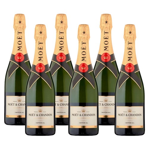 Crate of 6 Moet And Chandon Brut Champagne 75cl